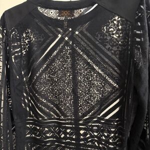 Black see-through top